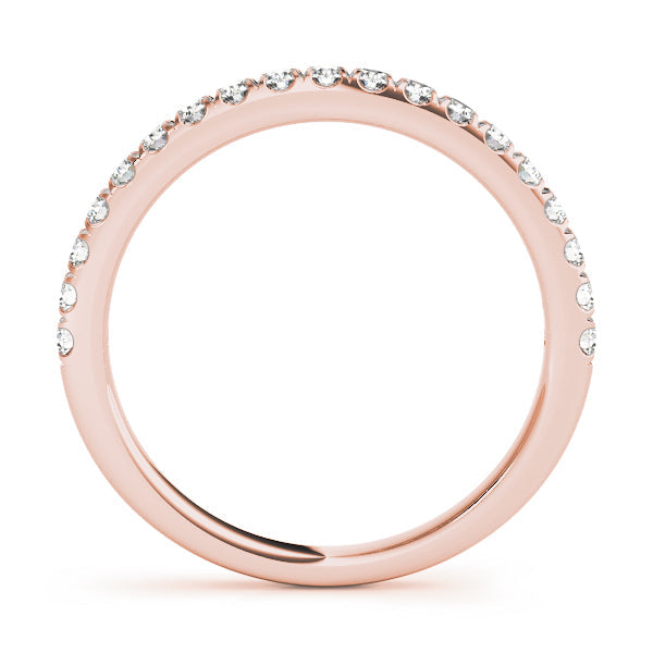 Split Prong Half Eternity Ring in Gold & Platinum
