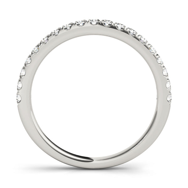 Split Prong Half Eternity Ring in Gold & Platinum
