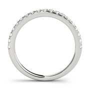 Split Prong Half Eternity Ring in Gold & Platinum