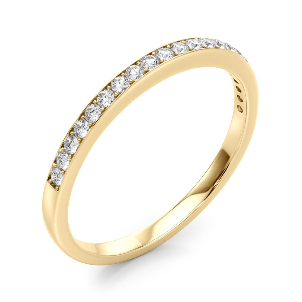Prong Set Half Eternity Ring in Gold & Platinum