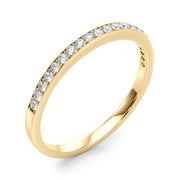 Prong Set Half Eternity Ring in Gold & Platinum
