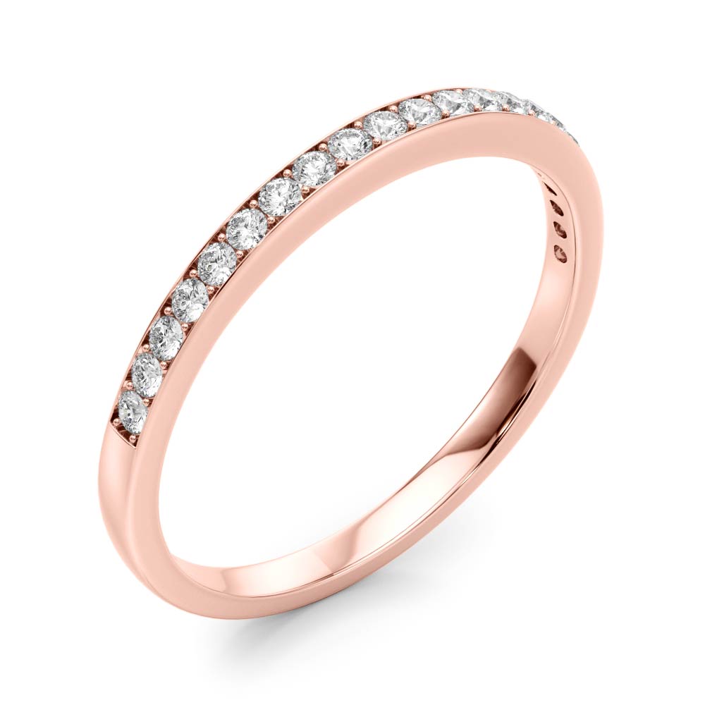 Prong Set Half Eternity Ring in Gold & Platinum