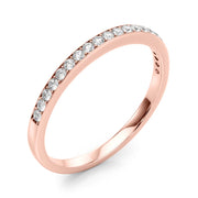 Prong Set Half Eternity Ring in Gold & Platinum