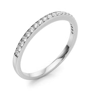Prong Set Half Eternity Ring in Gold & Platinum