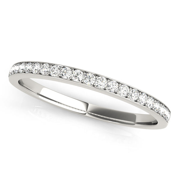 Prong Set Half Eternity Ring in Gold & Platinum