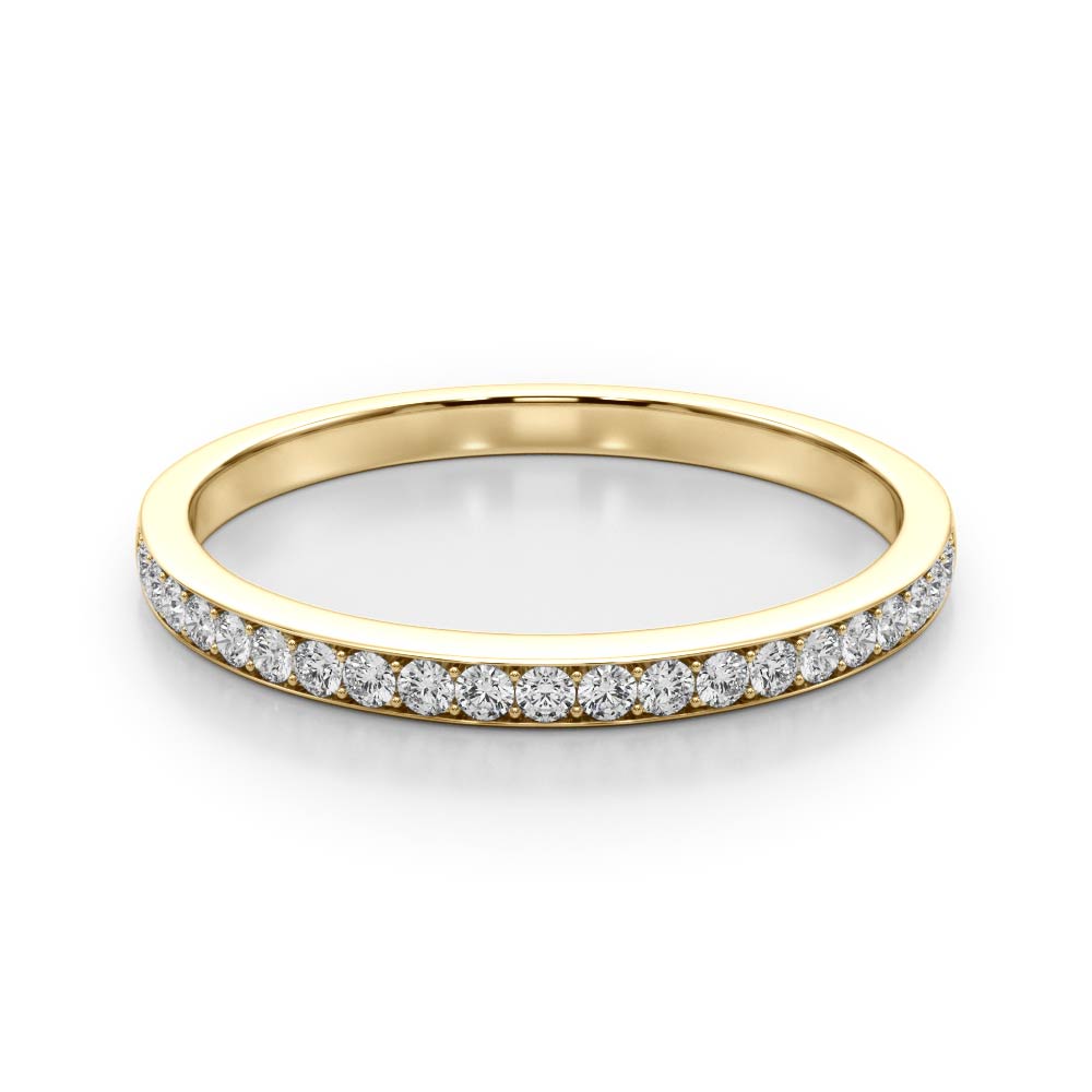 Prong Set Half Eternity Ring in Gold & Platinum