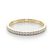 Prong Set Half Eternity Ring in Gold & Platinum