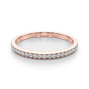 Prong Set Half Eternity Ring in Gold & Platinum