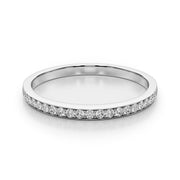 Prong Set Half Eternity Ring in Gold & Platinum