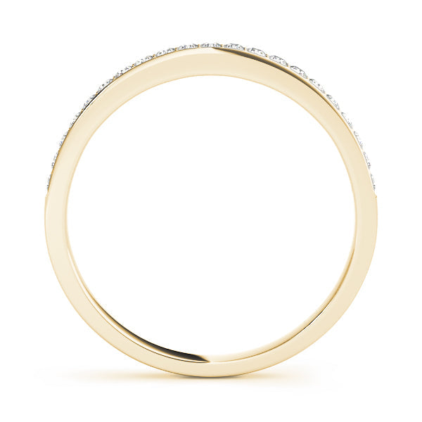 Prong Set Half Eternity Ring in Gold & Platinum