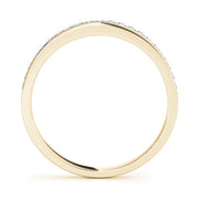 Prong Set Half Eternity Ring in Gold & Platinum