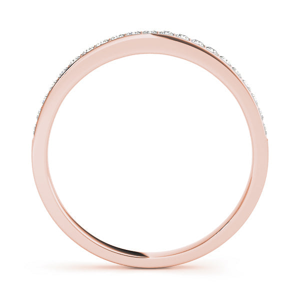 Prong Set Half Eternity Ring in Gold & Platinum