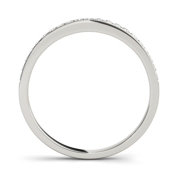 Prong Set Half Eternity Ring in Gold & Platinum