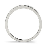 Prong Set Half Eternity Ring in Gold & Platinum