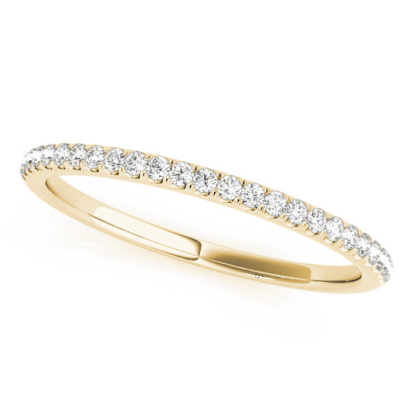 Single Row Split Prong Half Eternity Ring in 10K/14K gold and platinum with certified lab-grown or natural diamonds