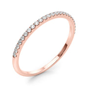 Single Row Split Prong Half Eternity Ring in Gold & Platinum