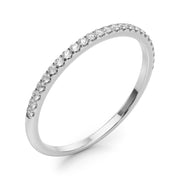 Single Row Split Prong Half Eternity Ring in Gold & Platinum