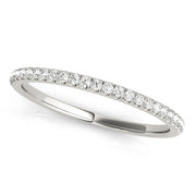 Single Row Split Prong Half Eternity Ring in Gold & Platinum