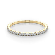 Single Row Split Prong Half Eternity Ring in Gold & Platinum