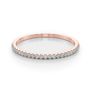 Single Row Split Prong Half Eternity Ring in Gold & Platinum