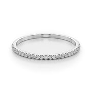 Single Row Split Prong Half Eternity Ring in Gold & Platinum