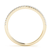 Single Row Split Prong Half Eternity Ring in Gold & Platinum