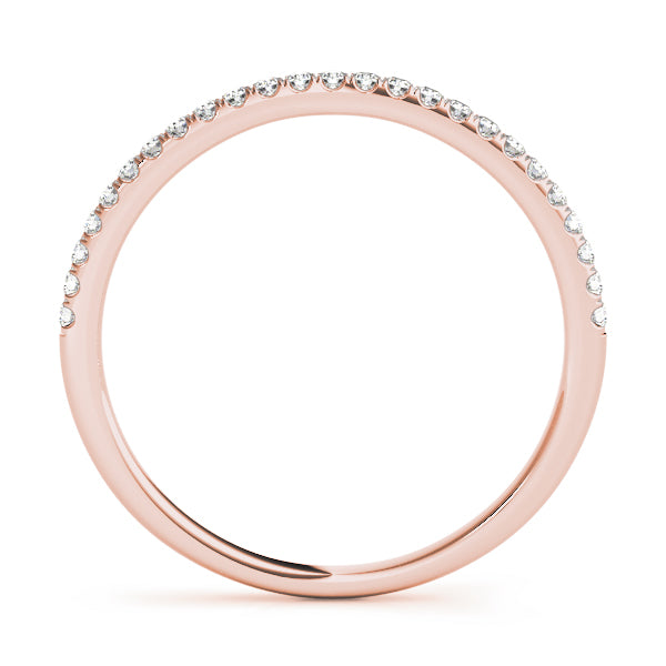Single Row Split Prong Half Eternity Ring in Gold & Platinum