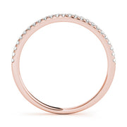 Single Row Split Prong Half Eternity Ring in Gold & Platinum
