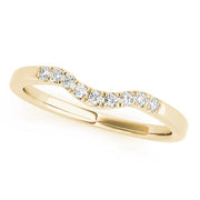 Split Prong Curved Half Eternity Ring in 10K/14K gold and platinum with certified lab-grown or natural diamonds
