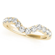 Xo Curved Half Eternity Ring in 10K/14K gold and platinum with certified lab-grown or natural diamonds