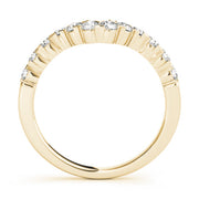 Xo Curved Half Eternity Ring in Gold & Platinum