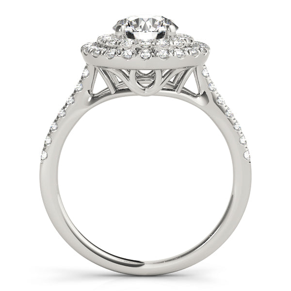 Adored Halo Round Diamond Engagement Ring in 10K/14K gold and platinum with certified lab-grown or natural diamonds
