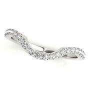 Curved Half Eternity Ring in 10K/14K gold and platinum with certified lab-grown or natural diamonds