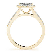 Cherished Halo Marquise Diamond Engagement Ring in 10K/14K gold and platinum with certified lab-grown or natural diamonds