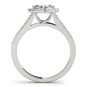 Cherished Halo Marquise Diamond Engagement Ring in 10K/14K gold and platinum with certified lab-grown or natural diamonds