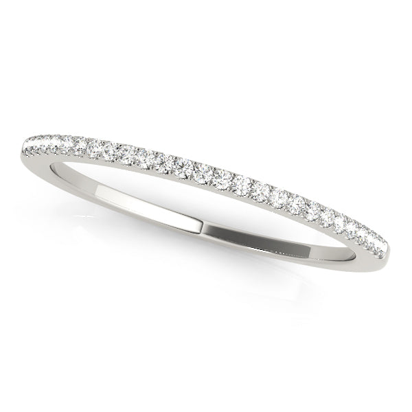 Prong Set Half Eternity Ring in Gold & Platinum