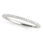 Prong Set Half Eternity Ring in Gold & Platinum