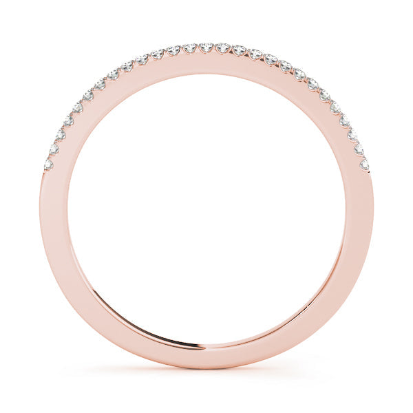Prong Set Half Eternity Ring in Gold & Platinum
