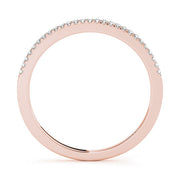 Prong Set Half Eternity Ring in Gold & Platinum