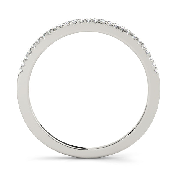 Prong Set Half Eternity Ring in Gold & Platinum