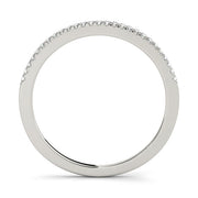 Prong Set Half Eternity Ring in Gold & Platinum
