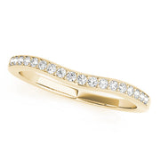 Prong in Channel Curved Half Eternity Ring in 10K/14K gold and platinum with certified lab-grown or natural diamonds