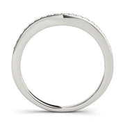 Prong in Channel Curved Half Eternity Ring in Gold & Platinum