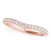 Prong-in-Channel Curved Half Eternity Ring in Gold & Platinum
