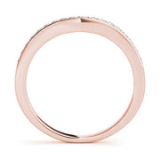 Prong-in-Channel Curved Half Eternity Ring in Gold & Platinum