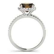 Timeless Halo Cushion Diamond Engagement Ring in 10K/14K gold and platinum with certified lab-grown or natural diamonds