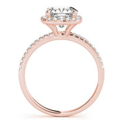 Timeless Halo Cushion Diamond Engagement Ring in 10K/14K gold and platinum with certified lab-grown or natural diamonds