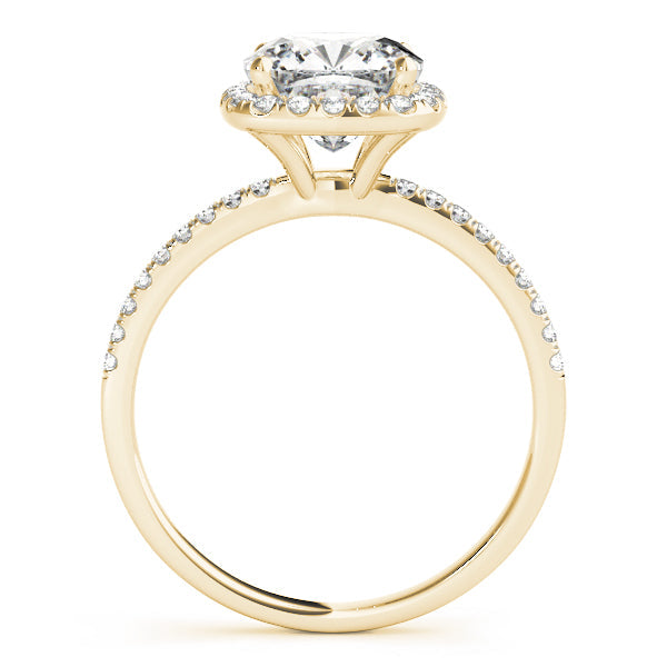 Timeless Halo Cushion Diamond Engagement Ring in 10K/14K gold and platinum with certified lab-grown or natural diamonds