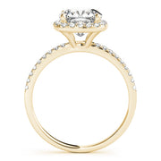 Timeless Halo Cushion Diamond Engagement Ring in 10K/14K gold and platinum with certified lab-grown or natural diamonds