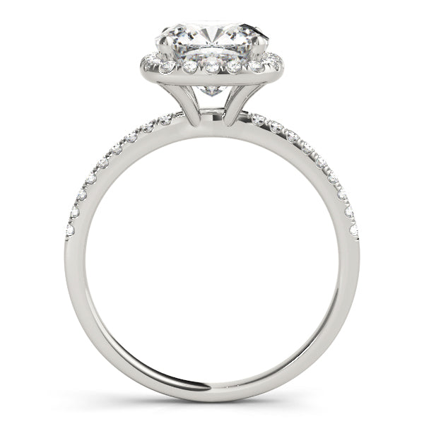 Timeless Halo Cushion Diamond Engagement Ring in 10K/14K gold and platinum with certified lab-grown or natural diamonds